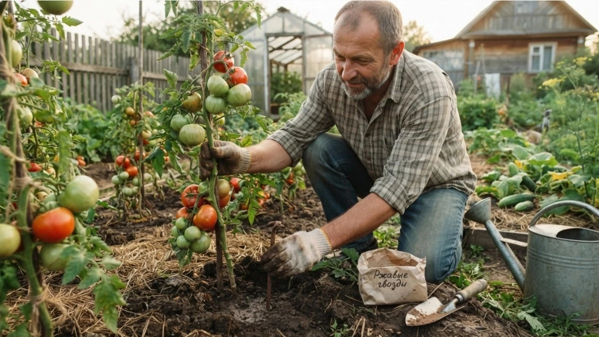 Por qué enterrar clavos oxidados en tus tomateras es un error que deberías evitar