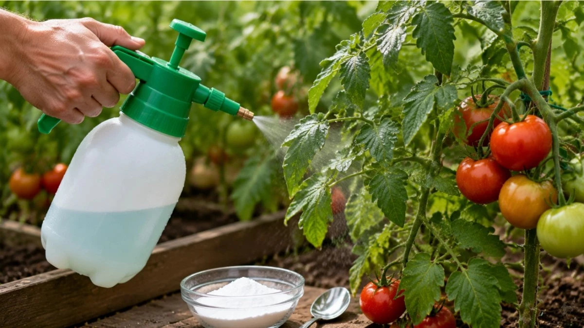 Por qué los expertos en huertos rocían bicarbonato de sodio sobre sus tomates en pleno verano
