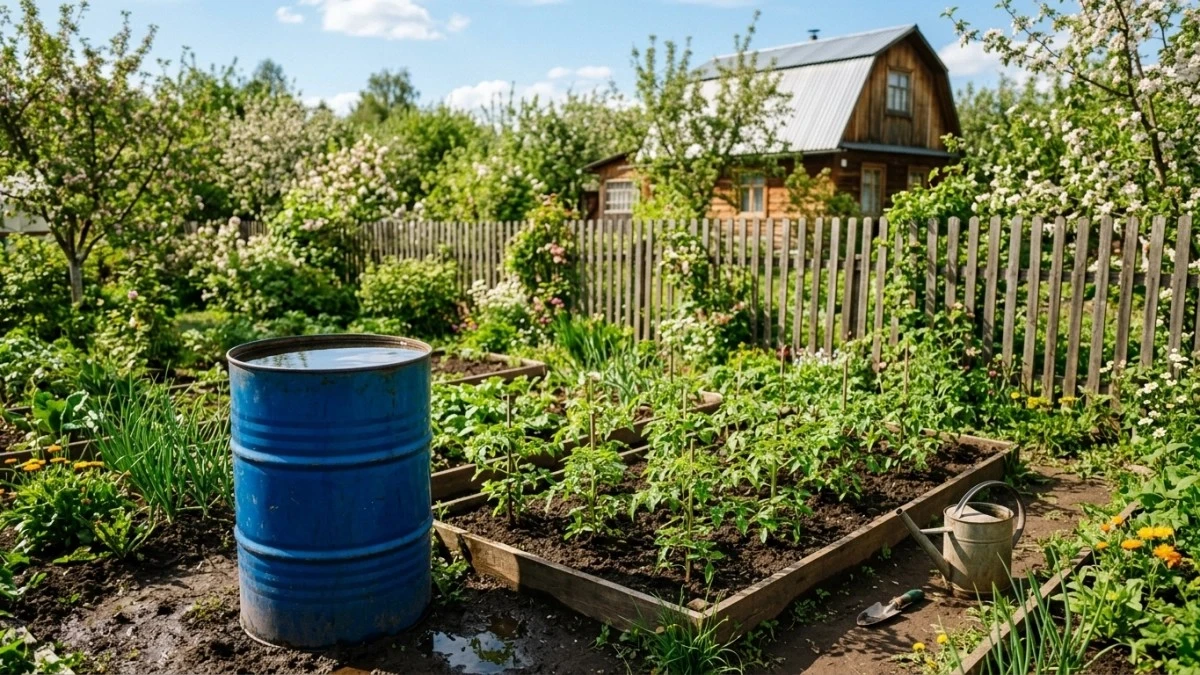 Por qué los expertos en jardinería añaden 15 cucharadas de este fertilizante a sus barriles de riego